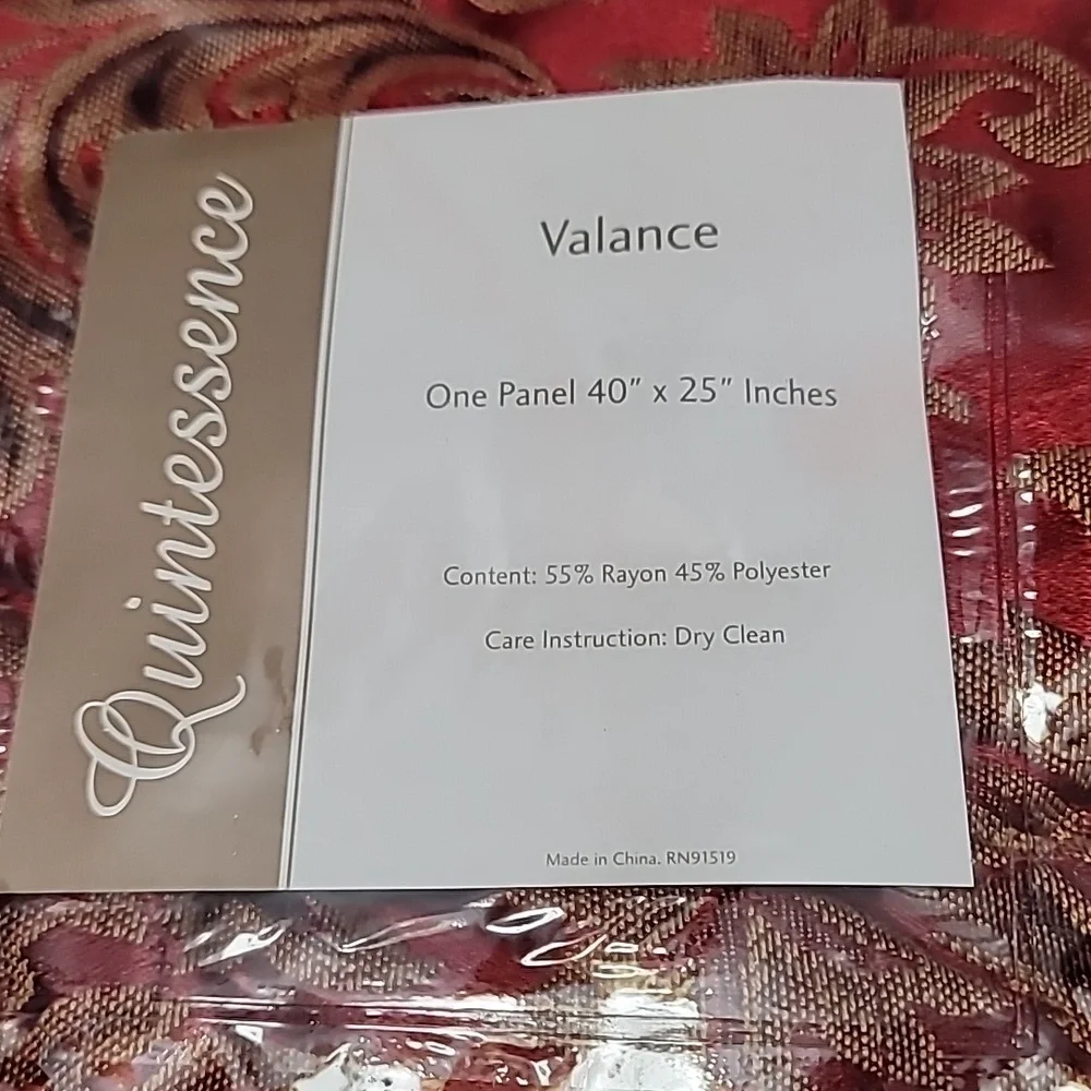 Quintessence Valance 1 Panel 40